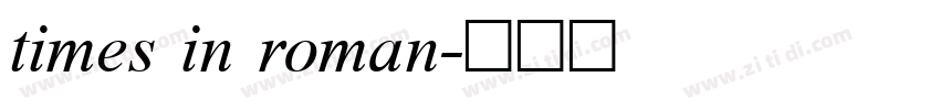 times in roman字体转换